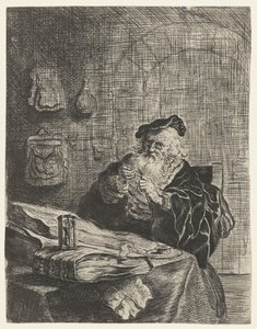 Mężczyzna z scyzorykiem autorstwa Salomon Koninck (attributed to)