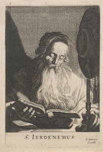 H. Hieronymus czytający przy świecach autorstwa Salomon Savery (attributed to)