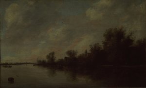 Widok na rzekę, 1631 autorstwa Salomon van Ruisdael or Ruysdael