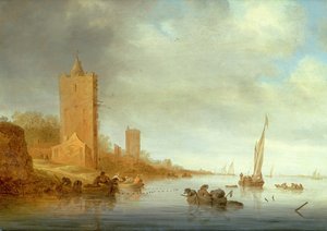 Nieznany obraz autorstwa Salomon van Ruisdael or Ruysdael