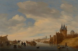 Zimowy krajobraz w pobliżu Arnhem autorstwa Salomon van Ruysdael