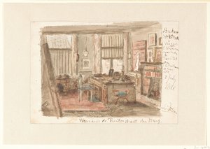 Studium Carela Vosmaera przy Ruiterstraat w Hadze autorstwa Salomon van Witsen