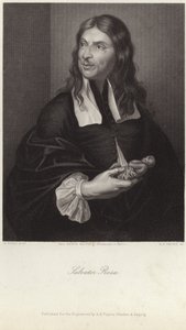 Portret Salvatora Rosy (rycina) autorstwa Salvator (after) Rosa