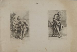 (Seria figurek) Siedząca figurka ze spiczastą głową autorstwa Salvator Rosa
