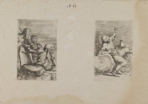 (Seria figurek) Trzech żołnierzy autorstwa Salvator Rosa