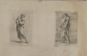 (Seria figurek) Kobieta trzymająca dziecko autorstwa Salvator Rosa