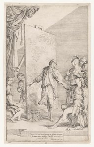 Aleksander Wielki w pracowni Apelles autorstwa Salvator Rosa