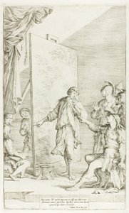 Aleksander w Pracowni Apelles autorstwa Salvator Rosa
