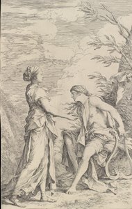 Apollo i Sybilla Kumejska, ca. 1661. autorstwa Salvator Rosa