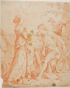 Apollo i Sybilla Kumejska autorstwa Salvator Rosa