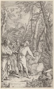 Diogenes odrzuca swoją miskę autorstwa Salvator Rosa