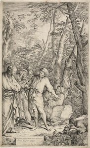 Diogenes odrzuca swoją miskę autorstwa Salvator Rosa