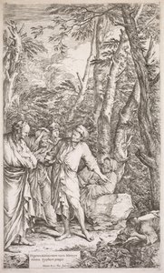 Diogenes i jego kielich autorstwa Salvator Rosa
