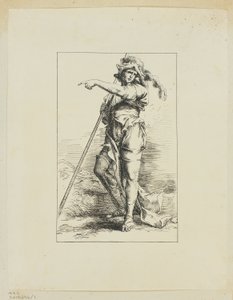 Rysunek ze wskazaniem łaty autorstwa Salvator Rosa