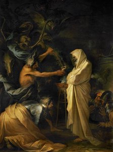 Cień Samuela ukazującego się Saulowi na Pythoness of Endor ... autorstwa Salvator Rosa