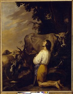 Przypowieść o synu marnotrawnym (Przypowieść o synu marnotrawnym). Obraz Salvatore Rosa (1615-1673), olej na płótnie, ok. 1640-1650. sztuka włoska autorstwa Salvator Rosa