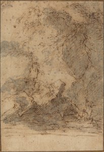 Krajobraz autorstwa Salvator Rosa