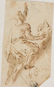 Człowiek dosiadający lwa autorstwa Salvator Rosa