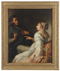 Phryne i Xenocrates autorstwa Salvator Rosa