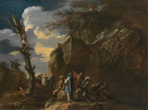 Ukrzyżowanie Polikratesa autorstwa Salvator Rosa