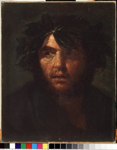 „Portret mężczyzny z wieńcem laurowym” Obraz Salvatora (Salvatore) Rosy (1615-1673) Państwowe Muzeum Sztuki im. M. Ciurlionisa w Kownie autorstwa Salvator Rosa