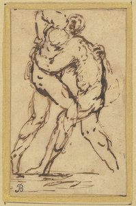 Ringkämpfer autorstwa Salvator Rosa