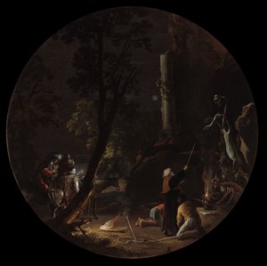 Sceny czarnoksięstwa: noc, ok. 201 1645-1649. autorstwa Salvator Rosa
