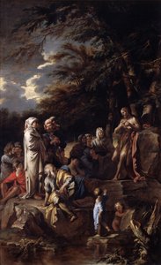 Święty Jan Chrzciciel głoszący kazanie na pustyni, ok. 1660 (olej na płótnie) autorstwa Salvator Rosa