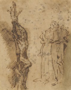 Studiuj dla Polikratesa? Ukrzyżowanie, ok. 1662 autorstwa Salvator Rosa