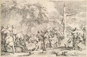 Ukrzyżowanie Polikratesa autorstwa Salvator Rosa