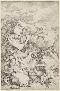 Upadek gigantów autorstwa Salvator Rosa