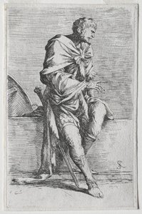 Seria figurek: Figurina, 1656-57. autorstwa Salvator Rosa