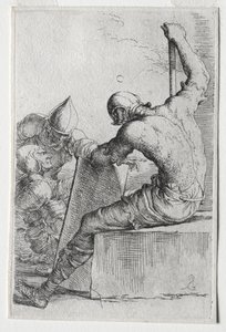 Seria figurek: Figurka, 1656-57. autorstwa Salvator Rosa
