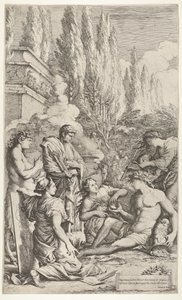 Geniusz Salvator Rosa, ca. 1662. autorstwa Salvator Rosa