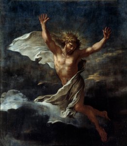 Obraz Chrystusa Zmartwychwstałego Salvatora (Salvatore) Rosy (1615-1673) XVII w. Ndz. 1,09x0,96 m Chantilly, Musee Conde