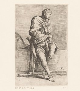siedzący żołnierz Małe figurki (tytuł serii) Figurka (tytuł serii) autorstwa Salvator Rosa