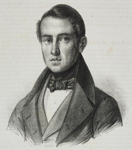 Portret Carlo Mele (1792-1841), litografia Salvatore Puglia z Poliorama Pittoresco, n 15, 20 listopada autorstwa Salvatore Puglia