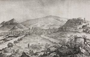 Widok Aten, Grecja, litografia Salvatore Puglia z Poliorama Pittoresco, nr 1, 13 sierpnia autorstwa Salvatore Puglia