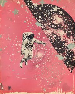 Astronauta Różowa Galaktyka autorstwa Samantha Hearn
