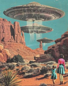 Spotkanie z UFO na pustyni autorstwa Samantha Hearn