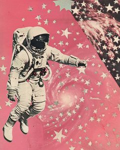 Różowy astronauta z Galaktyki autorstwa Samantha Hearn