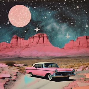 Retro Car: Kosmiczna pustynia autorstwa Samantha Hearn