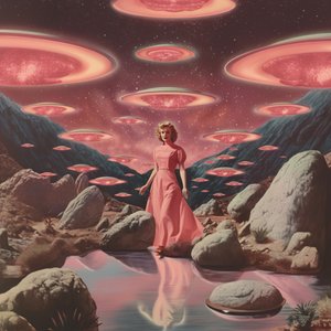 Retro UFO na pustyni autorstwa Samantha Hearn
