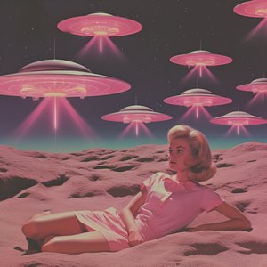 Różowe UFO w stylu retro – marzenie autorstwa Samantha Hearn