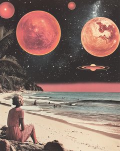 Retro Kosmiczna Plaża