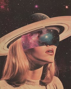 Surrealistyczna kosmiczna kobieta autorstwa Samantha Hearn