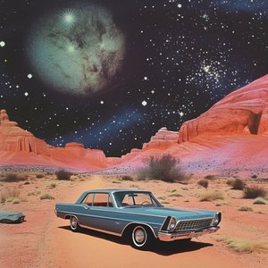 Samochód zabytkowy „Cosmic Desert” autorstwa Samantha Hearn