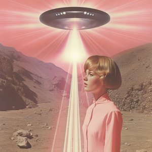 Kobieta pod promieniem UFO autorstwa Samantha Hearn