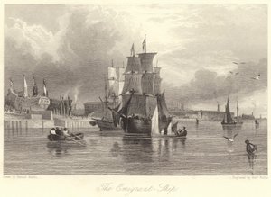 Emigrant, statek (rycina) autorstwa Samuel (after) Austin