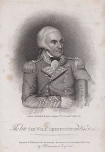 Sir William Skeffington (1742-1815), pułkownik Leicestershire Yeomanry (grawerowanie) autorstwa Samuel (after) Drummond